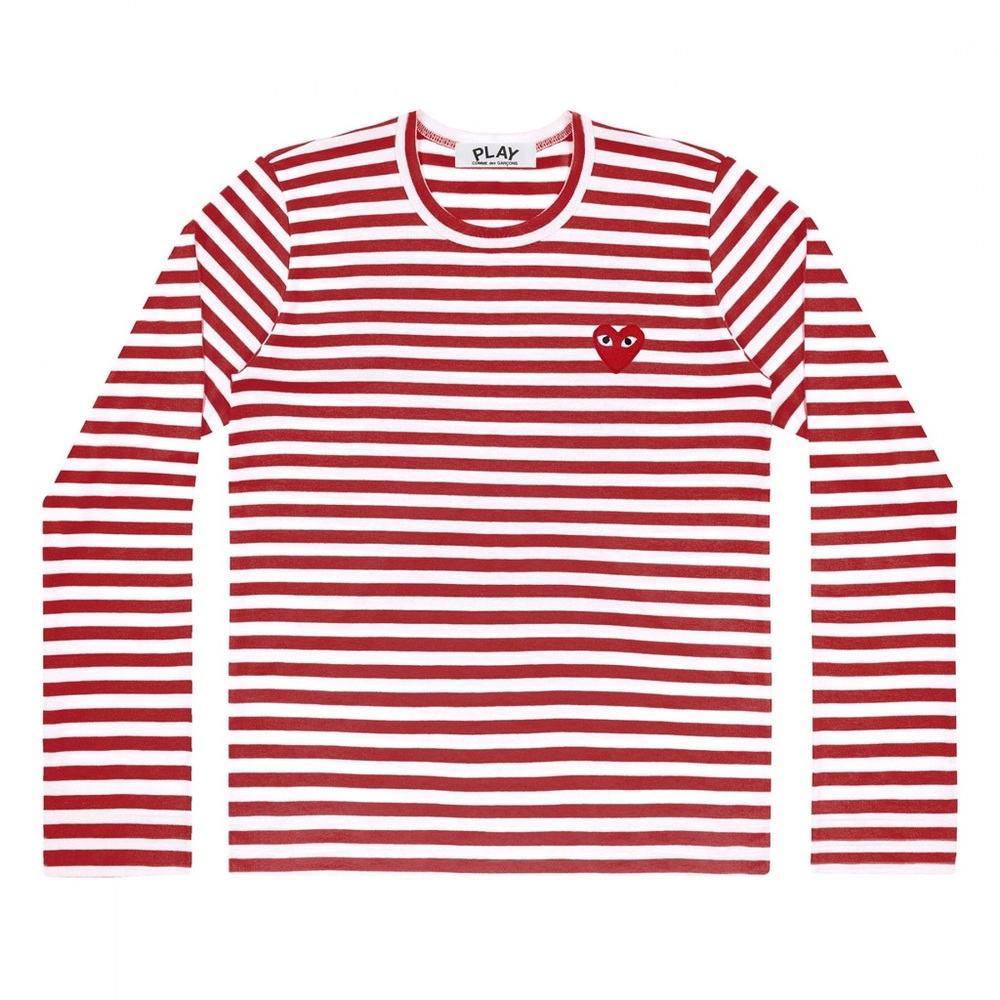 < Comme Des Garçons > PLAY striped top